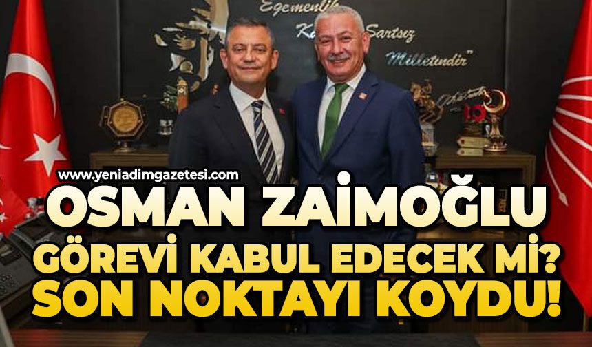 Osman Zaimoğlu görevi kabul edecek mi? Son noktayı koydu!