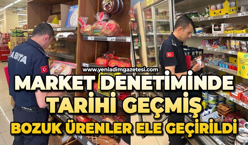 Skandal: Market denetiminde tarihi geçmiş bozuk ürenler ele geçirildi