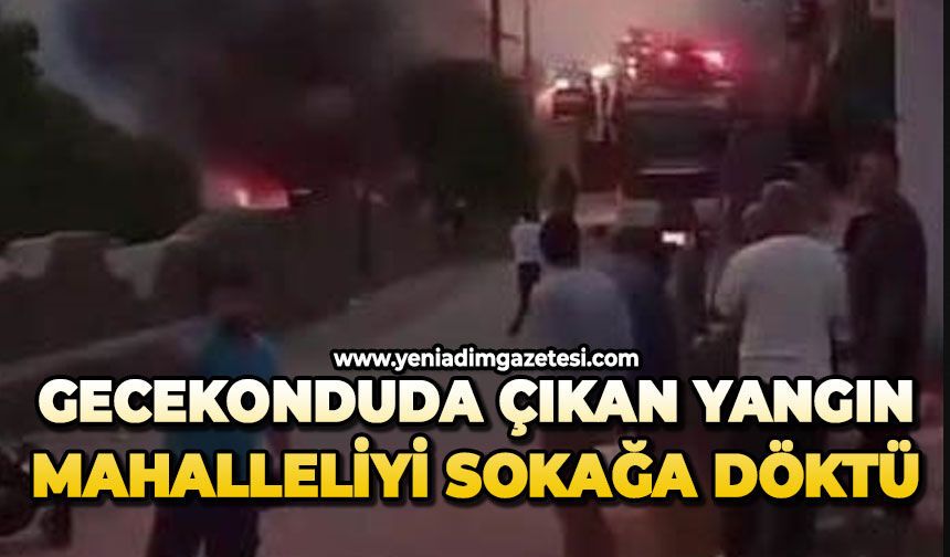 Gecekonduda çıkan yangın mahalleliyi sokağa döktü