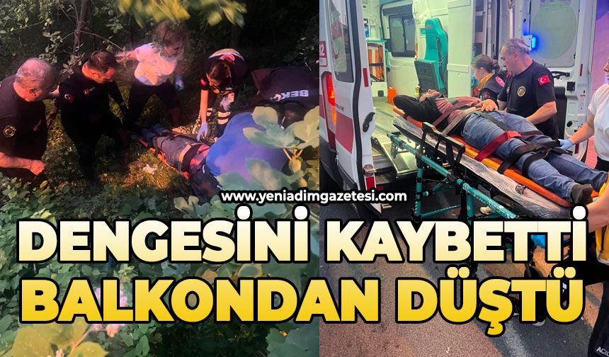 Dengesini kaybetti: Balkondan düştü