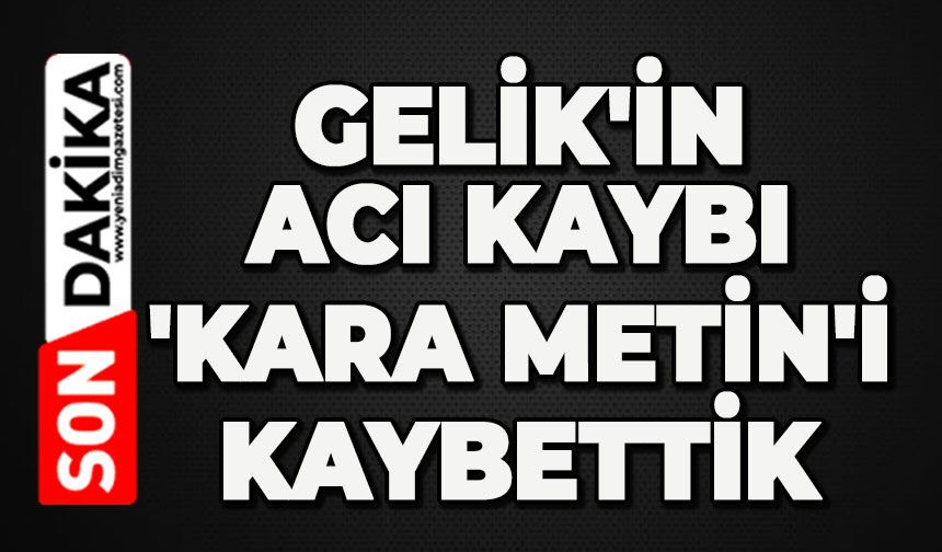 Gelik'in acı kaybı: 'Kara Metin' hayatını kaybetti