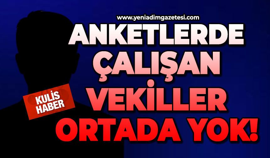 Anketlerde çalışan vekiller ortada yok!