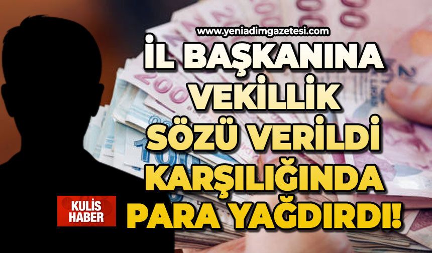 İl Başkanına vekillik sözü verildi karşılığında para yağdırdı!