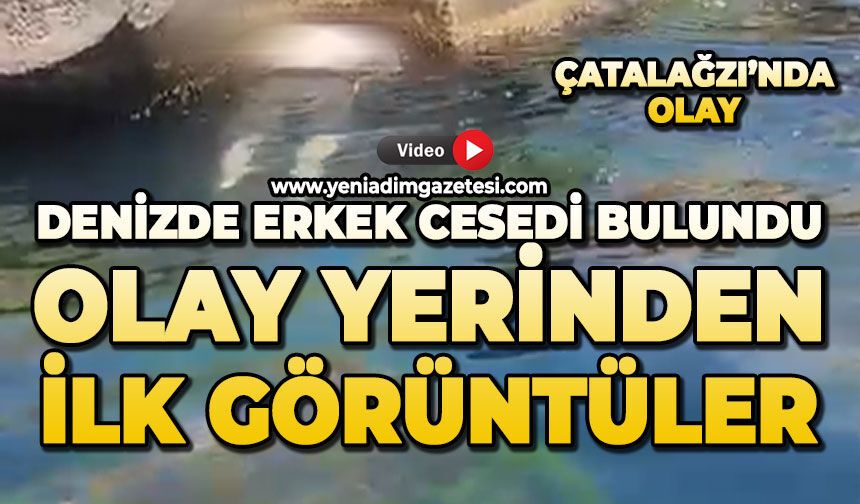 Çatalağzı'nda denizde erkek cesedi bulundu; Olay yerinden ilk görüntüler