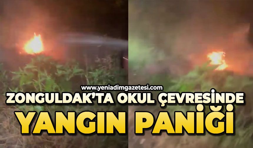 Zonguldak'ta okul çevresinde yangın paniği