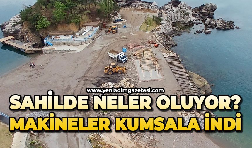 Sahilde neler oluyor? Makineler kumsala indi