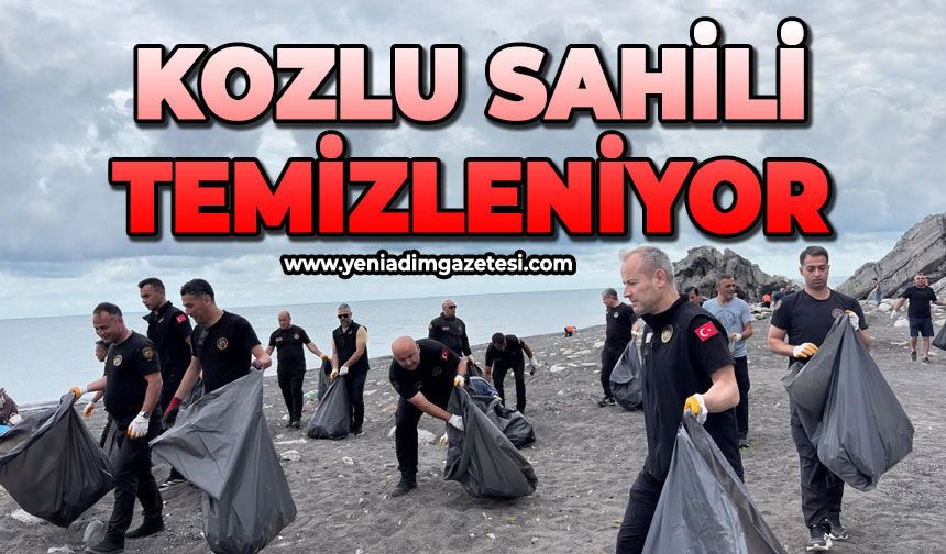 Kozlu sahili temizleniyor