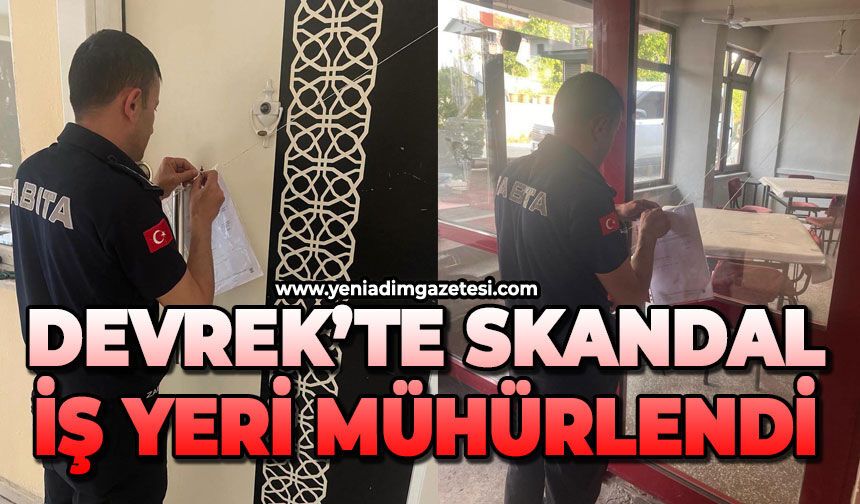 Devrek'te iş yeri mühürlendi