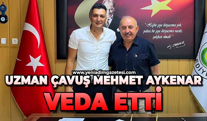 Uzman çavuş Mehmet Aykenar veda etti