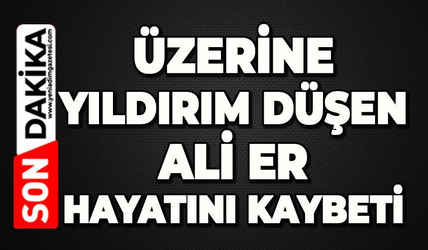 Üzerine yıldırım düşen Ali Er hayatını kaybetti