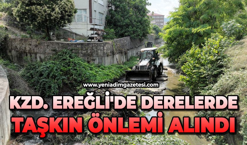 Kdz. Ereğli'de derelerde taşkın önlemi alındı