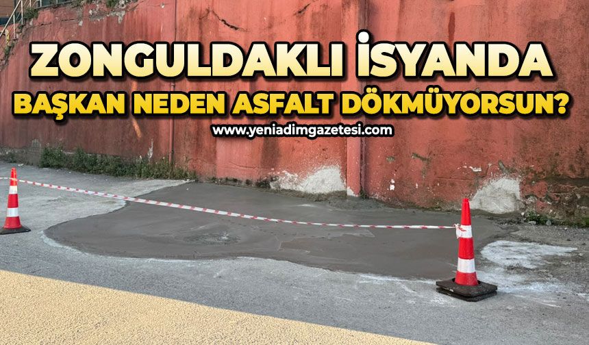 Zonguldaklı isyanda: Başkan neden asfalt dökmüyorsun!