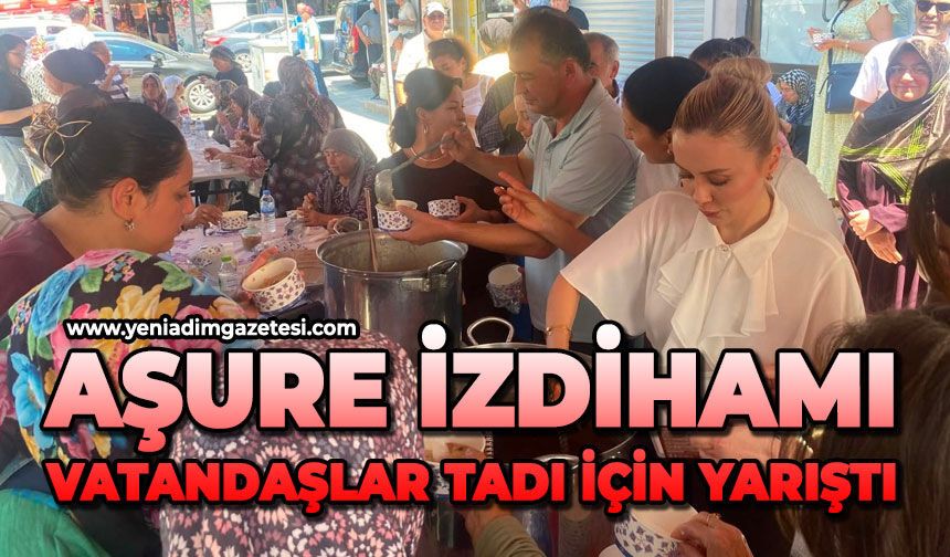 Aşure izdihamı: Vatandaşlar tadı için yarıştı