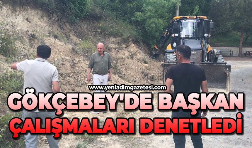 Gökçebey'de başkan çalışmaları denetledi