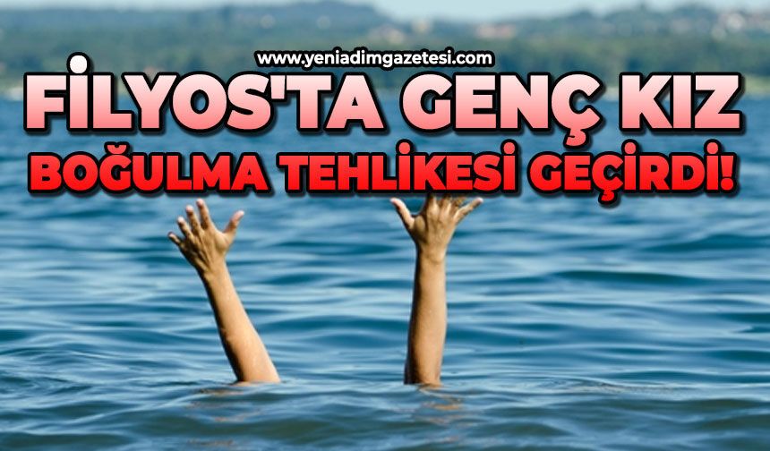 Filyos'ta genç kız boğulma tehlikesi geçirdi!