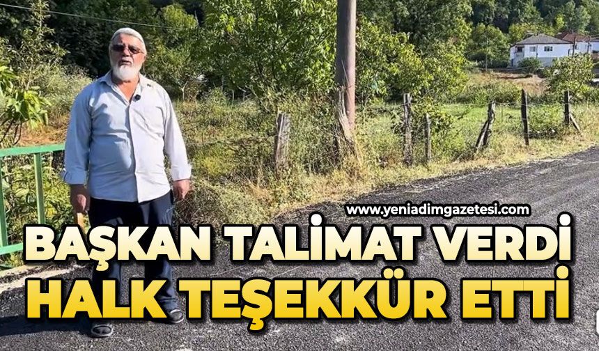 Başkan talimat verdi, halk teşekkür etti