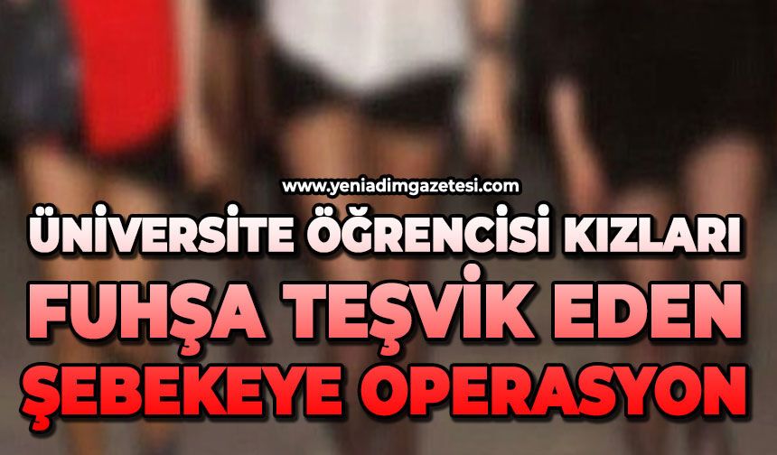 Üniversite öğrencisi kızları fuhuşa teşvik eden şebekeye operasyon