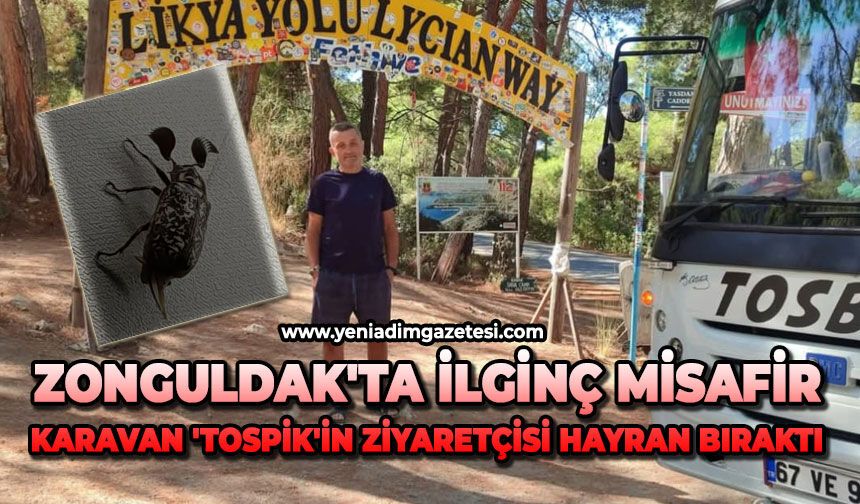 Zonguldak'ta ilginç misafir: Karavan 'Tospik'in ziyaretçisi hayran bıraktı