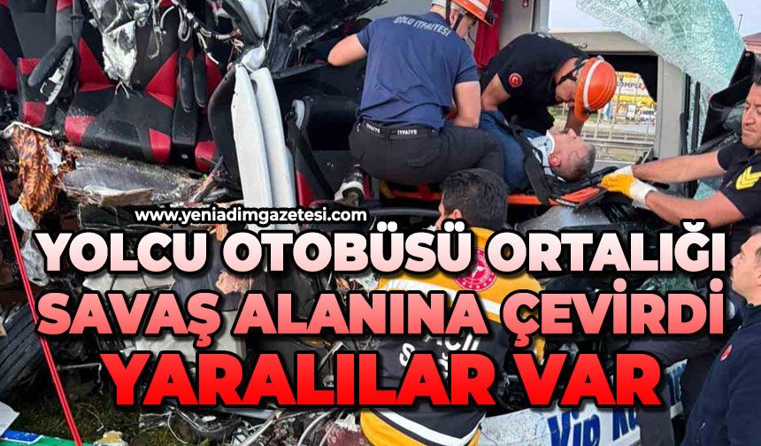 Yolcu otobüsü ortalığı savaş alanına çevirdi: Çok sayıda yaralı var