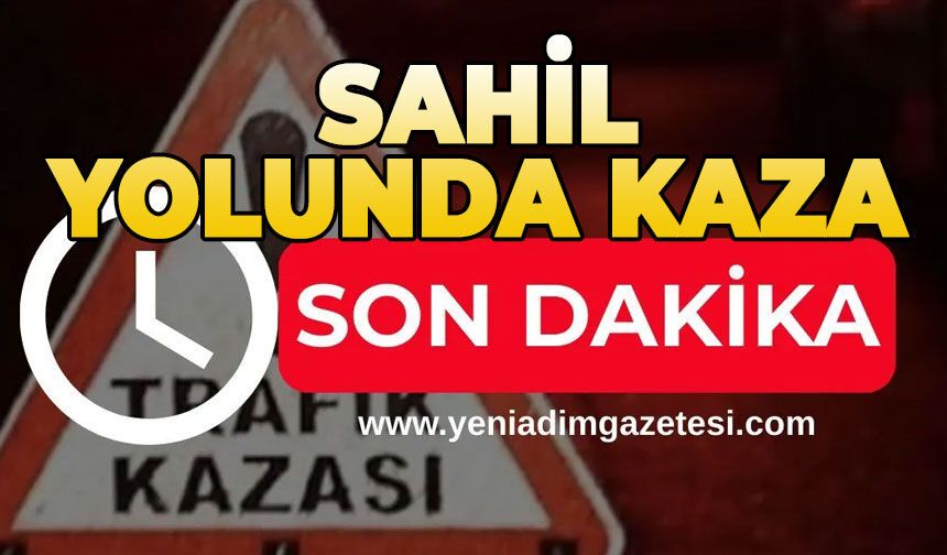 Sahil yolunda kaza