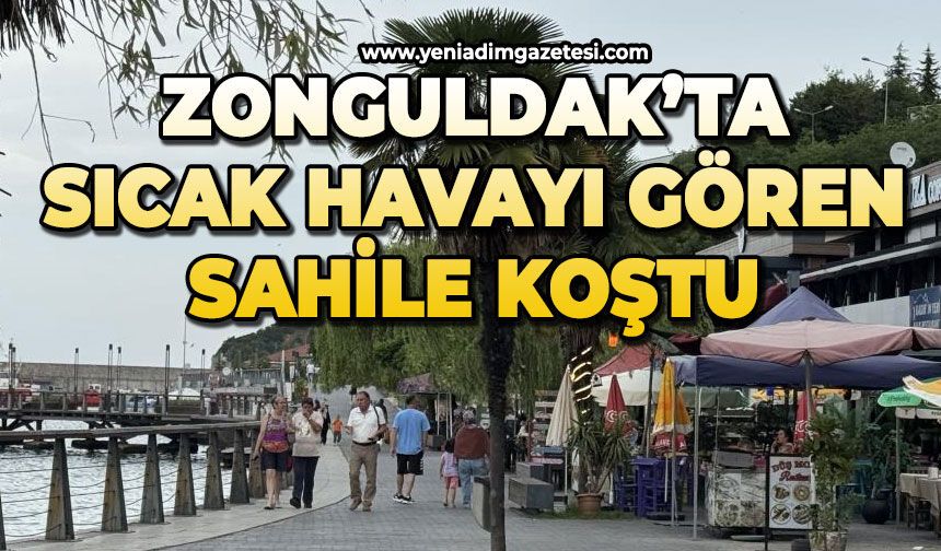 Zonguldak'ta sıcak havayı gören sahile koştu