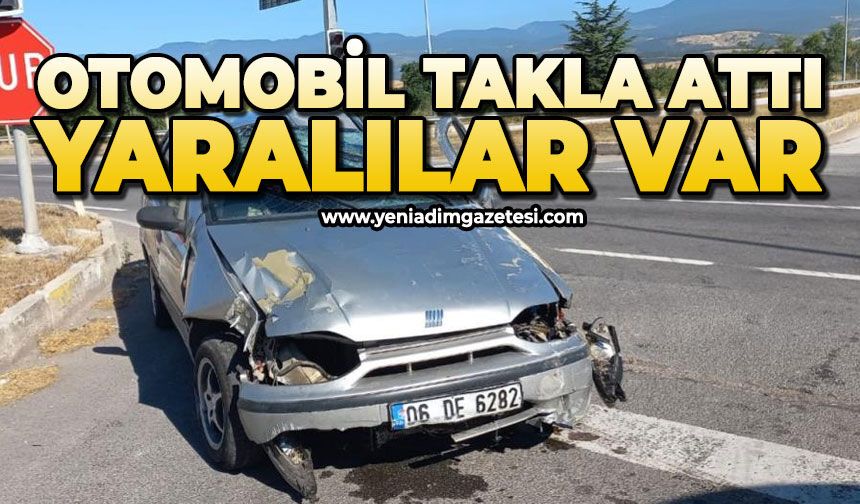 Otomobil takla attı: Yaralılar var