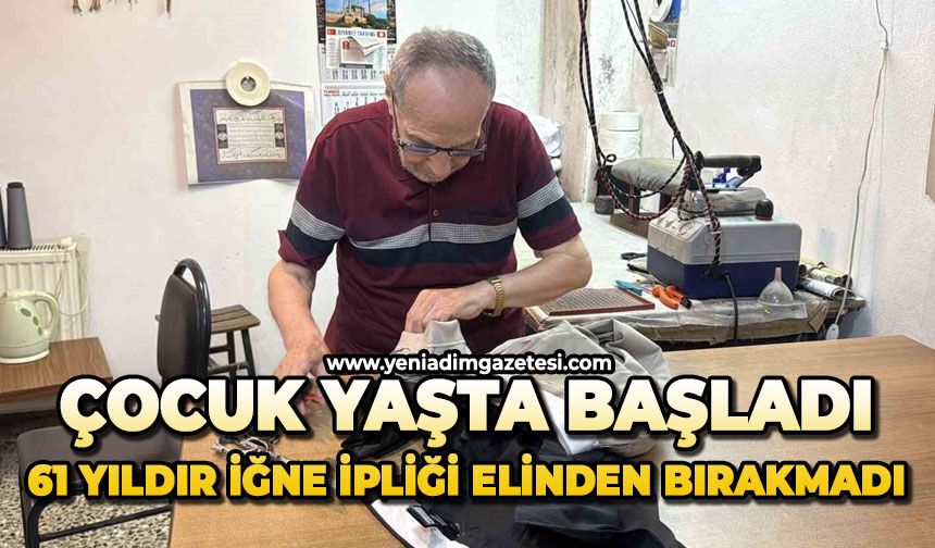 61 yıldır iğne ipliği elinden bırakmadı