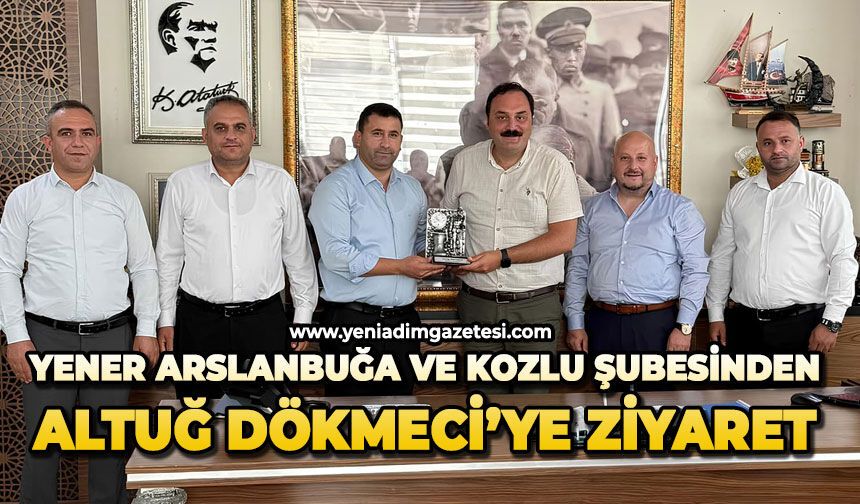 Yener Arslanbuğa ve Kozlu şubesinden Altuğ Dökmeci’ye ziyaret
