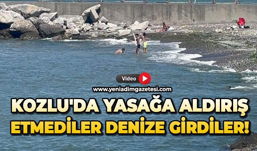 Kozlu'da yasağa aldırış etmediler denize girdiler!