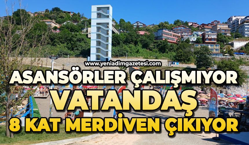 Asansörler çalışmıyor: Vatandaş 8 kat merdiven çıkıyor