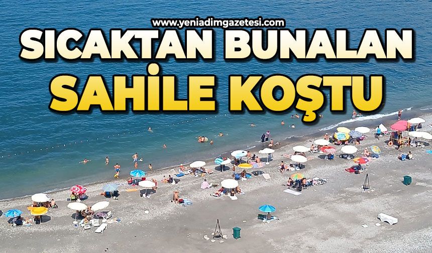 Sıcaktan bunalan sahile koştu