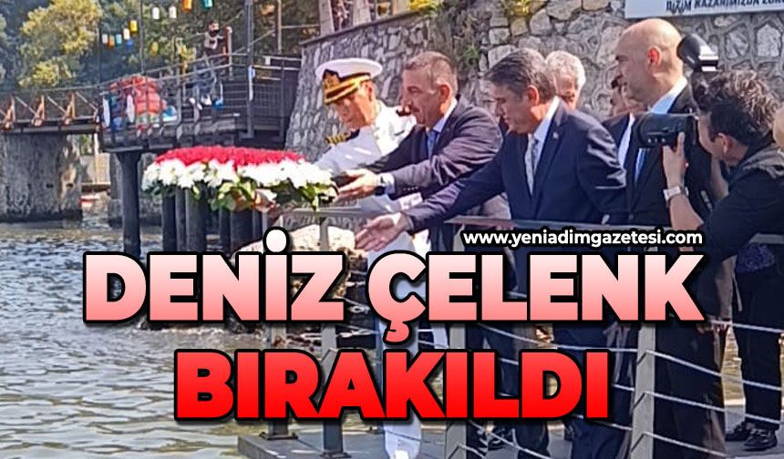 Denize çelenk bırakıldı