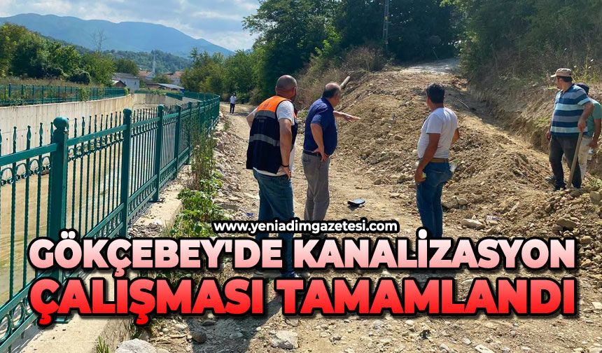 Gökçebey'de kanalizasyon çalışması tamamlandı