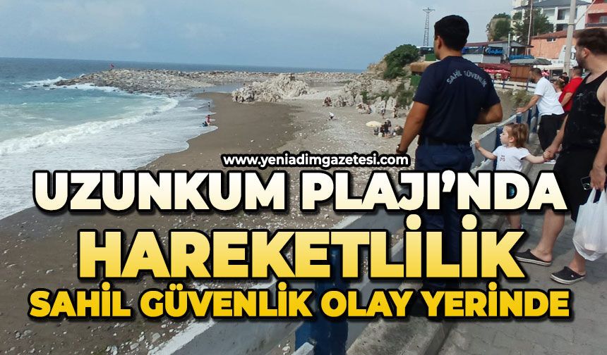 Uzunkum Plajı'nda hareketlilik: Sahil Güvenlik olay yerinde