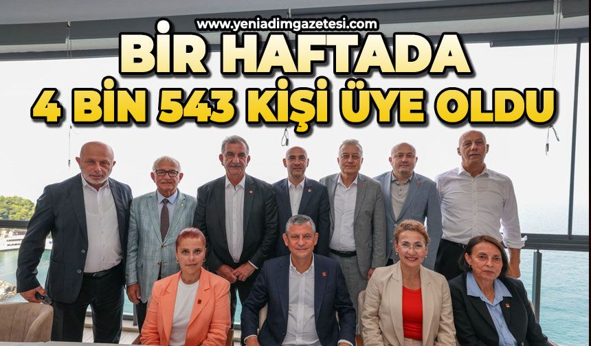 Bir haftada 4 bin 543 kişi üye oldu