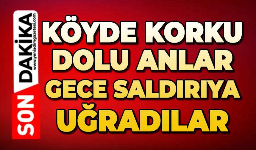 Köyde korku dolu anlar: Gece saldırıya uğradılar