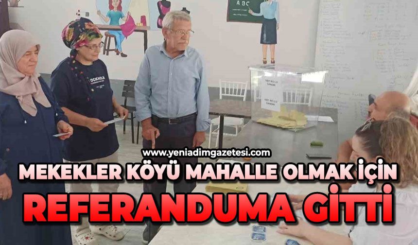 Mekekler Köyü mahalle olmak için referanduma gitti