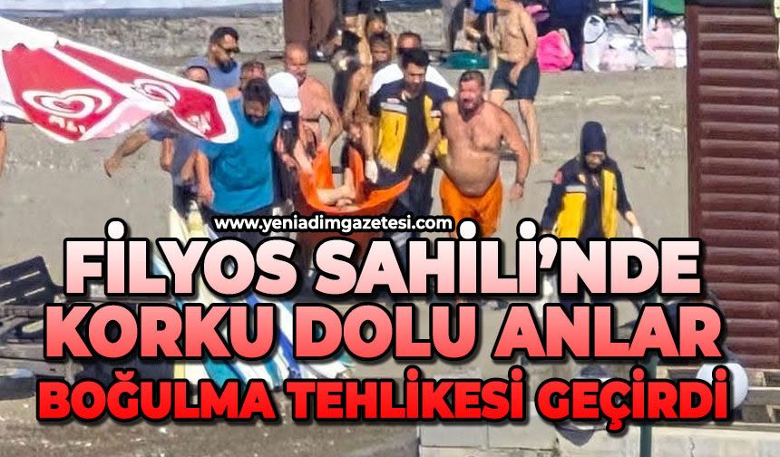 Filyos sahilinde korku dolu anlar: Boğulma tehlikesi geçirdi