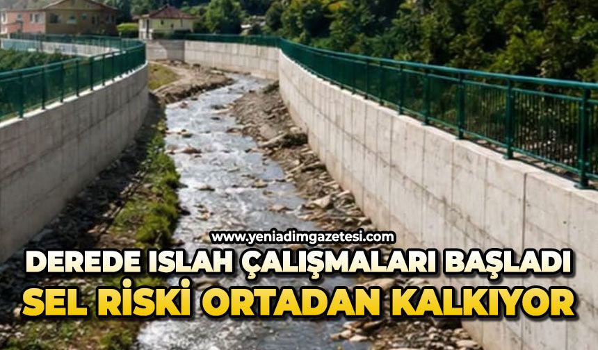 Derede ıslah çalışmaları başladı: Sel riski ortadan kalkıyor