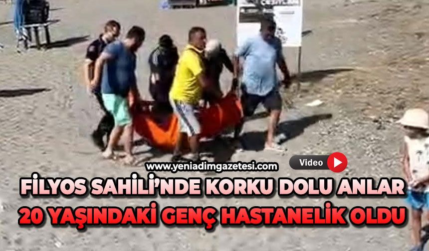 Filyos sahilinde korku dolu anlar: 20 yaşındaki genç hastanelik oldu
