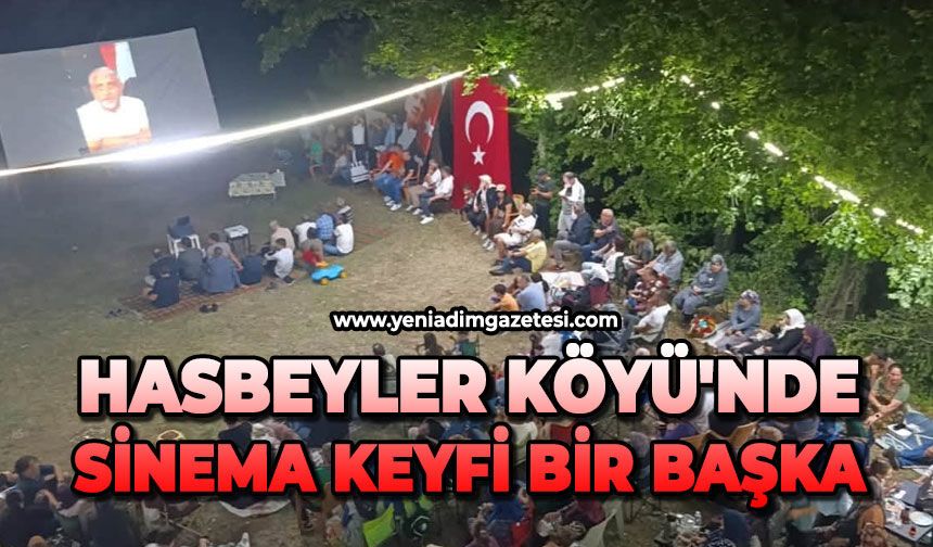 Hasbeyler Köyü'nde sinema keyfi bir başka