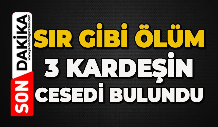 Sır gibi ölüm: 3 kardeş ölü bulundu
