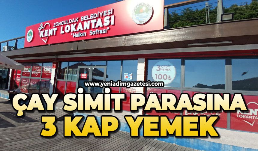 Çay simit parasına 3 kap yemek