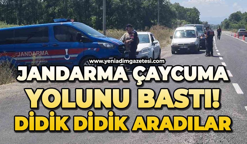 Çaycuma yolunu jandarma bastı: Didik didik aradılar