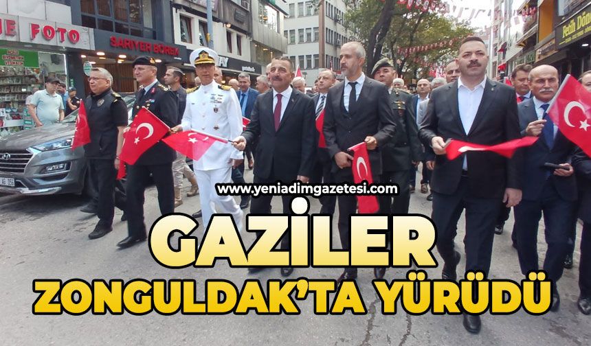Gaziler Zonguldak'ta yürüdü