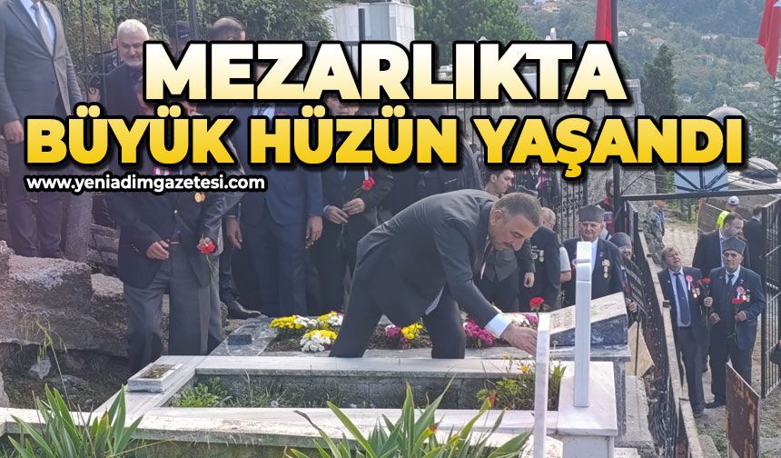 Mezarlıkta büyük hüzün yaşandı