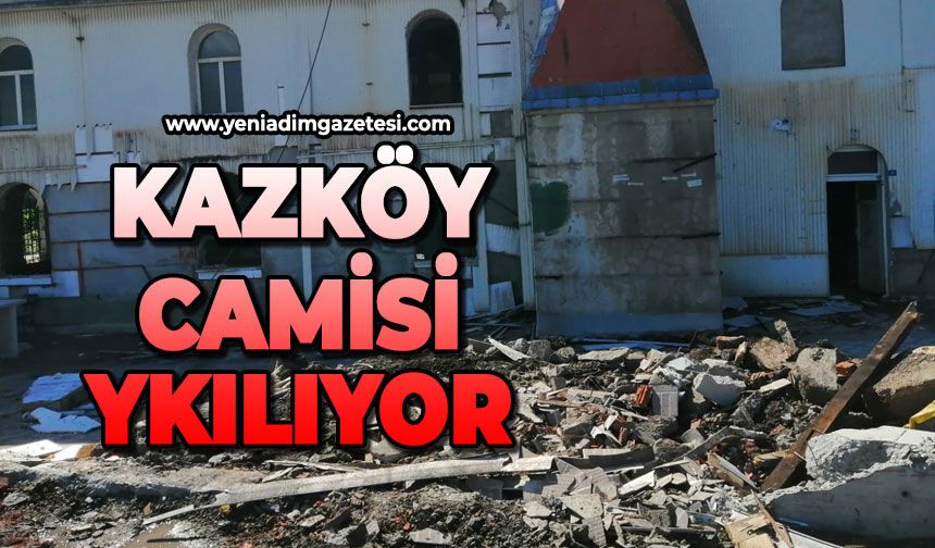 Kazköy Camisi yıkılıyor