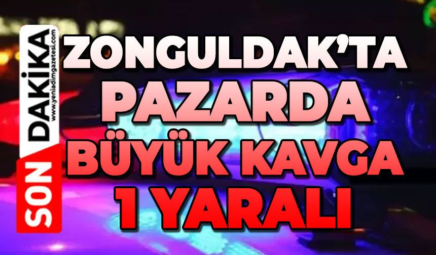 Pazarda büyük kavga: 1 kişi yaralandı