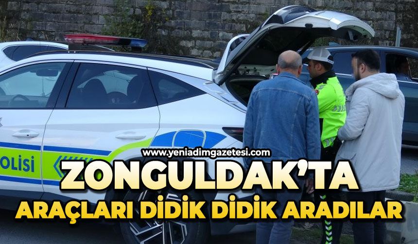 Zonguldak'ta araçları didik didik aradılar