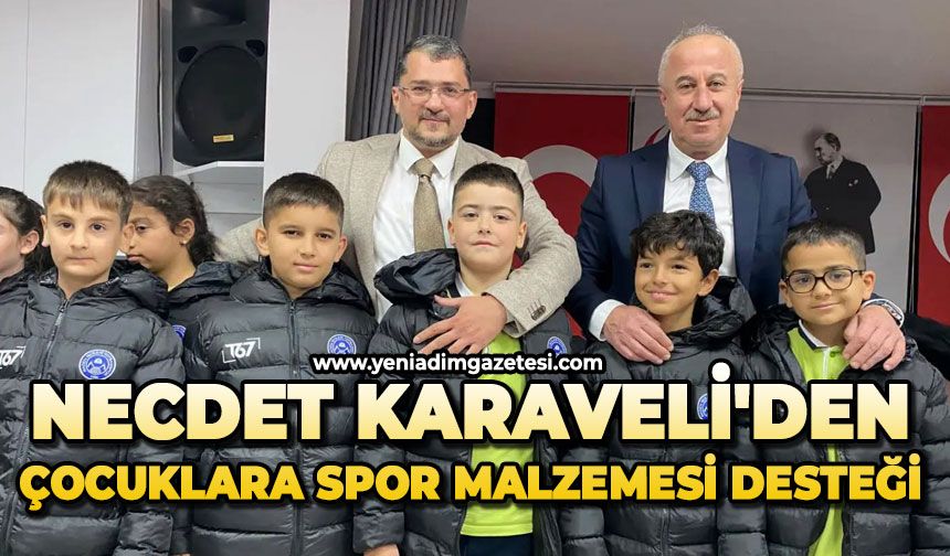 Necdet Karaveli'den çocuklara spor malzemesi desteği